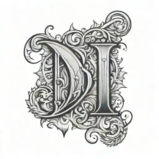 Write The Name Demond Inside The Letter D Making A Unique Symbol