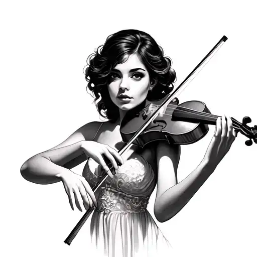 Lady Playing Violin