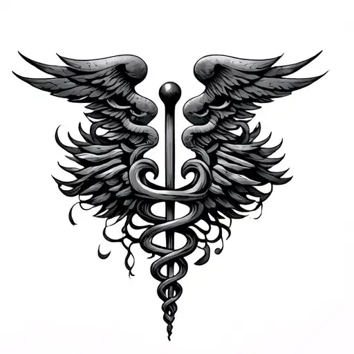 Chinese 5 Elements Caduceus