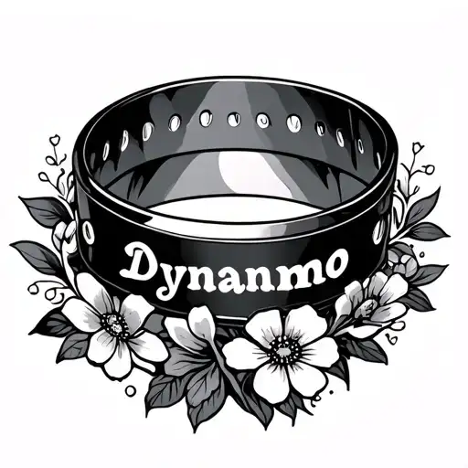 Bracelet With The Inscription Dynamo And Around Flowers