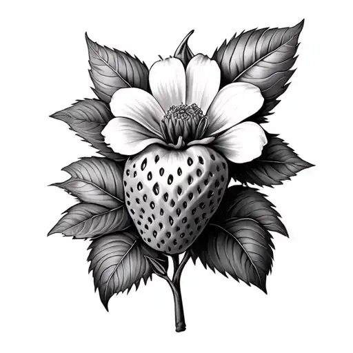 Strawberries And Flowers