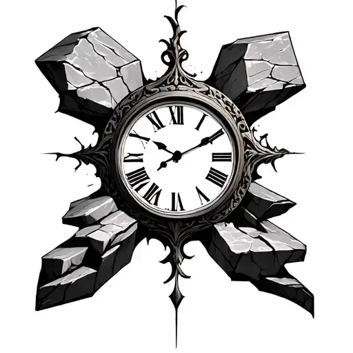 Broken Stone Clock