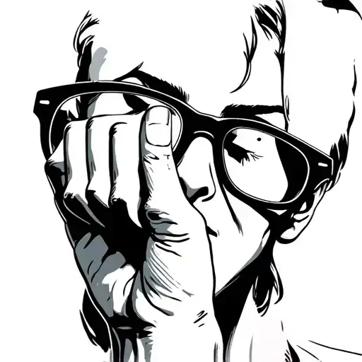 Giving Someone The Middle Finger Their Under Glasses