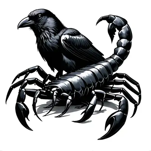 Scorpion And Crow Sitting
