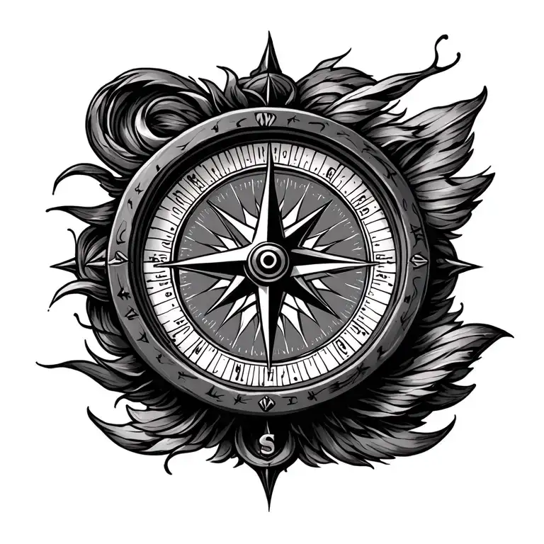 Traditional Compass Surrounded