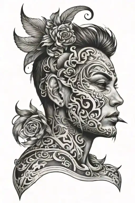 Face Tattoo Build With Names