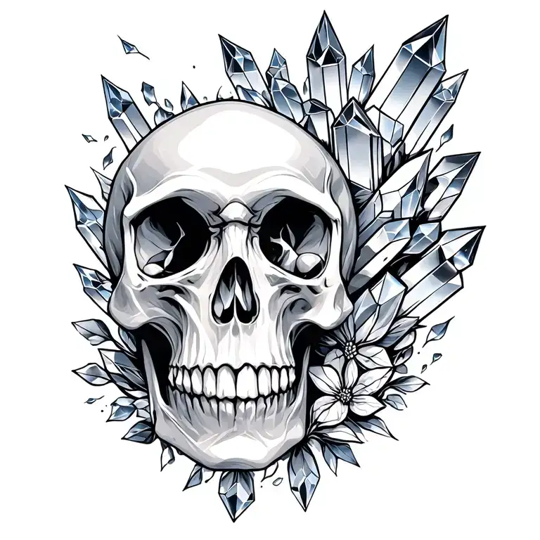 Crystals And Skulls Surrounded