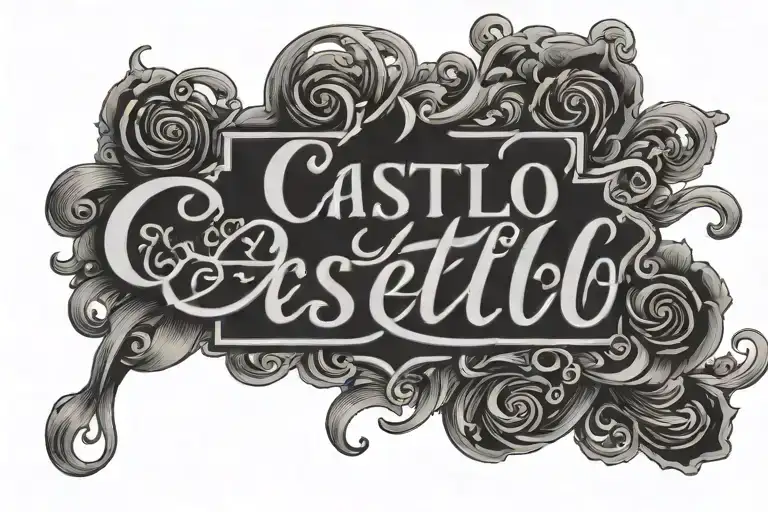 Last Name Castillo In Cursive Writing