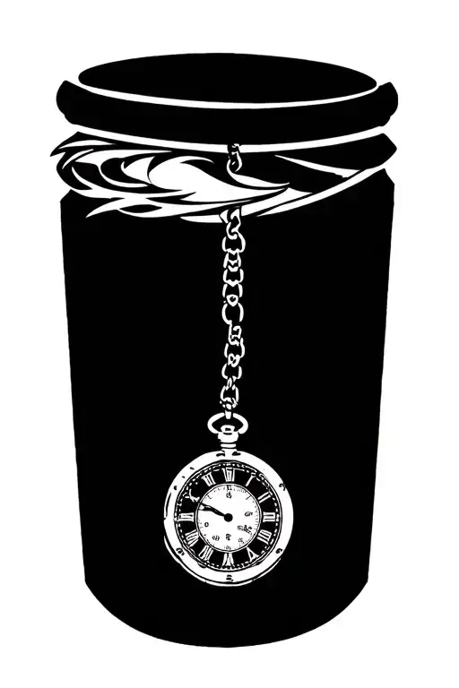 Tribal With Compas Pocket Watch