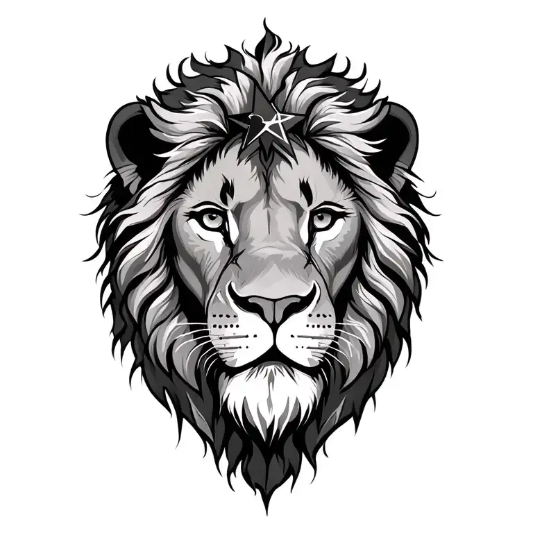 Lion With A Star Sign