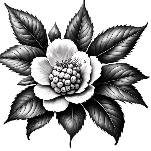 Blackberry Blossom Simple Oultine