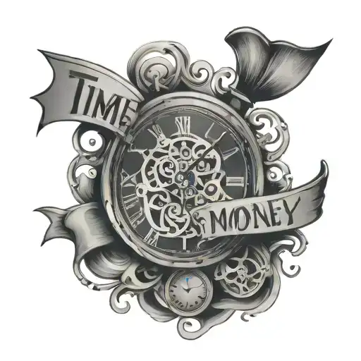 Time Is Money Lettering