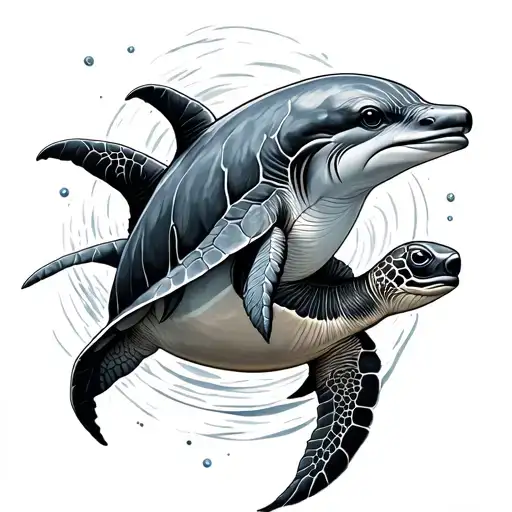 Dolphin And Turtle
