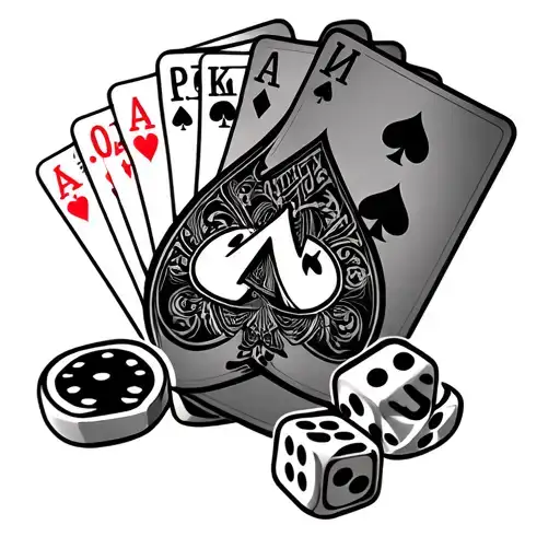 Gambling Cards Dice Rolling
