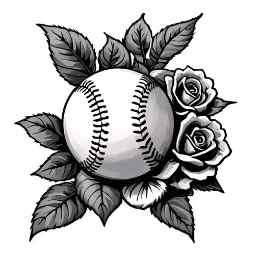 Baseball And Roses