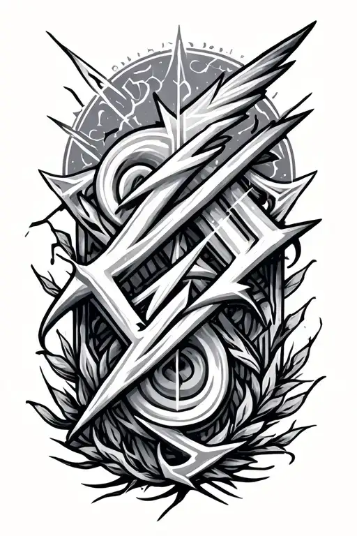 Nordic Runes And Lightning