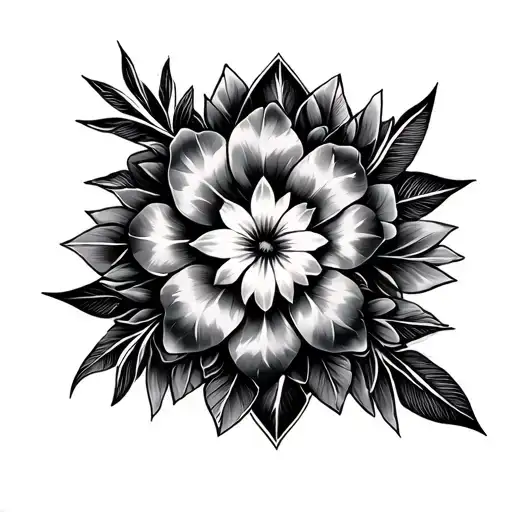 Sacred Geometry With Hawaiian Flowers