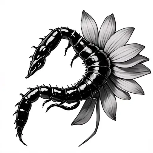 A Tokyo Ghoul Scolopendra Circling A Chocolate Cosmo Flower