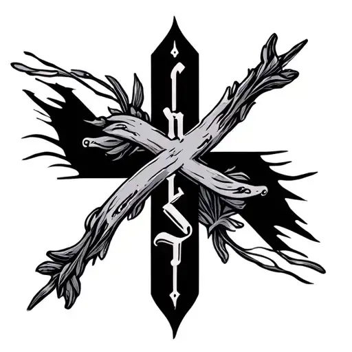 Cross With Name Written