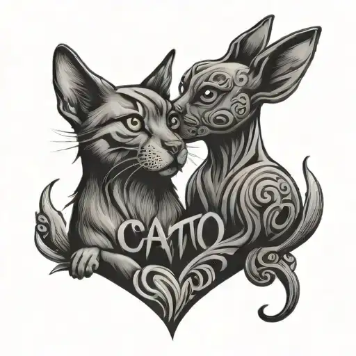 Cat And Dog Love Written