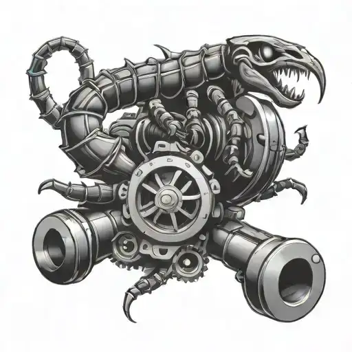 Scorpion And Engine Piston