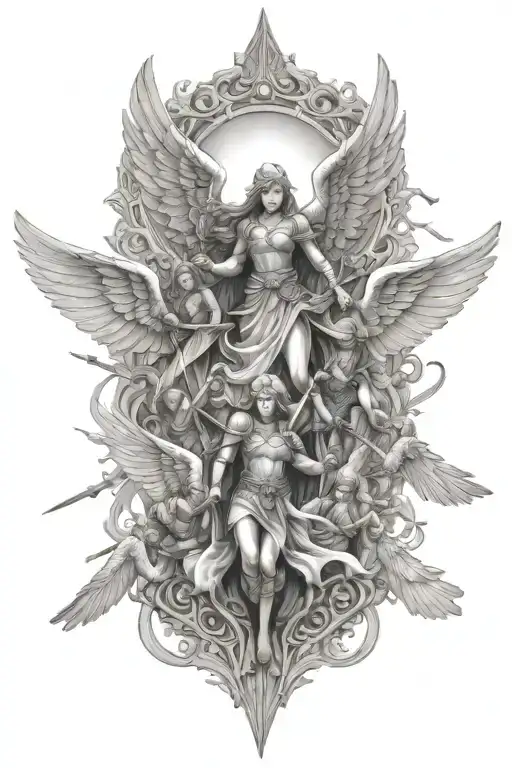 Armies Of Hoded Angels Flying