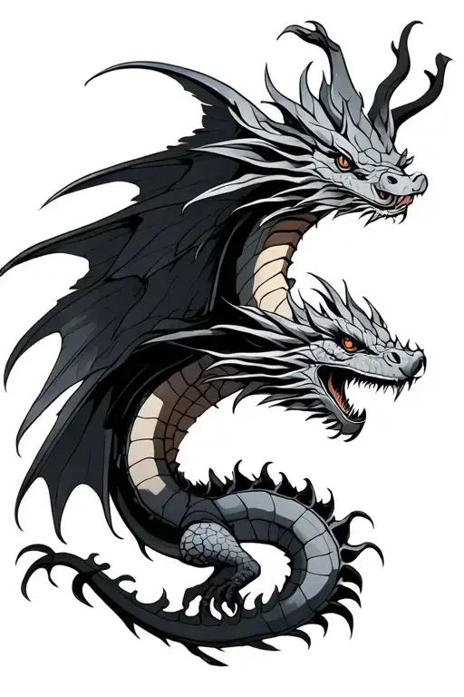 Long Western Dragon Flying