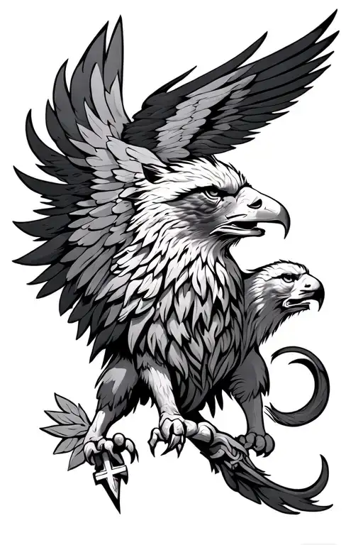 Lion Eagle Cross