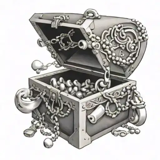 Opened Treasure Chest With Jewels Inside