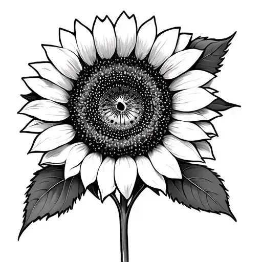 Sunflower With Compass