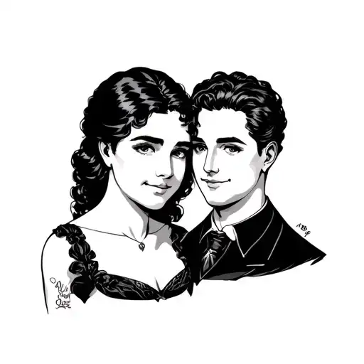 Arthur And Marie In A Simple Male Design With Just Text