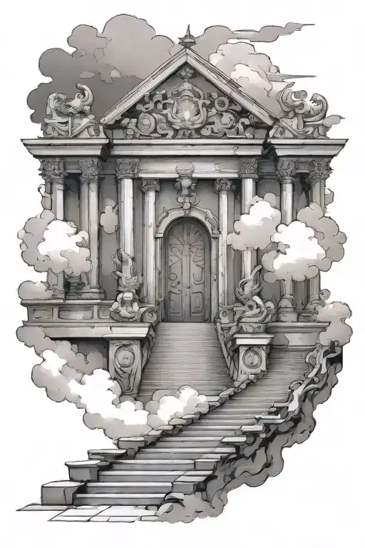 Heaven Gates With Stairs Leading