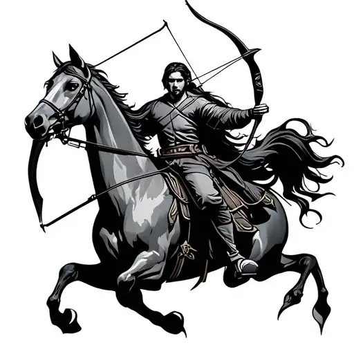 Double Sided Sagittarius Archer Riding