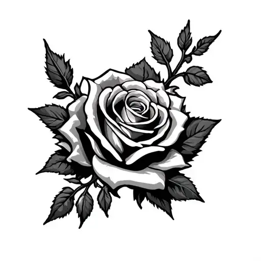 Rose Thorn Whole Arm Tattoo For Men That Raps All The Way Around The Arm