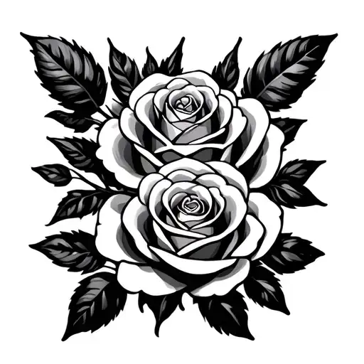Adoption Symbol With Roses Incorporated