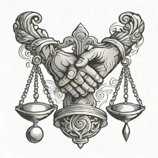 Hand Of Justice Intertwined
