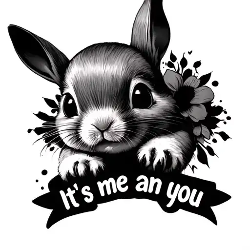 Bad Bunny Logo With Baby Girl It's Me An You Lyrics