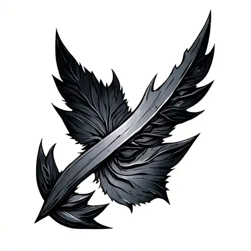 Fluted Obsidian Arrowhead