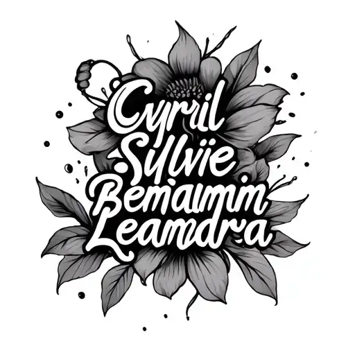 Words That Meet With The First Names Cyril Sylvie Benjamin Leandra