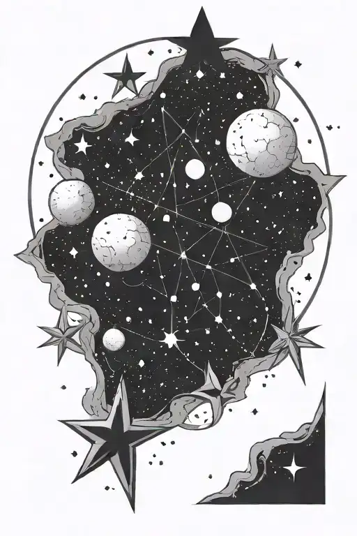Stars And Orion Constellations