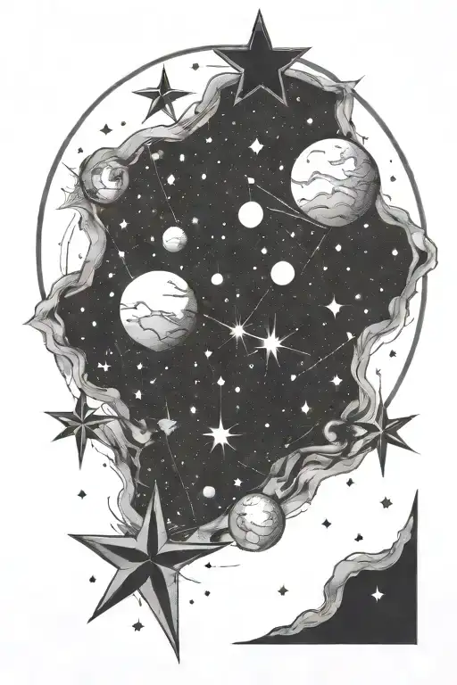 Stars And Orion Constellations