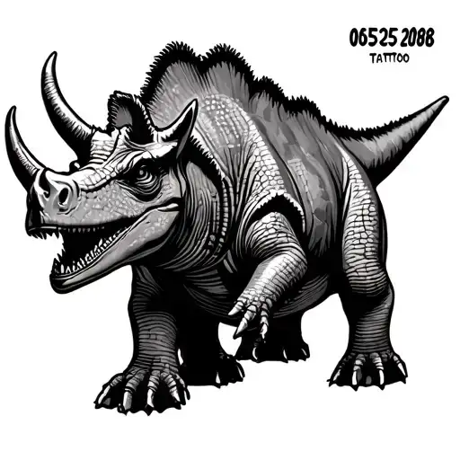 Triceratops With The Date 05252008