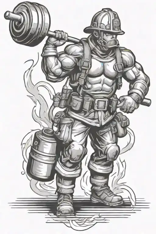 Firefighter Weightlifting Barbell