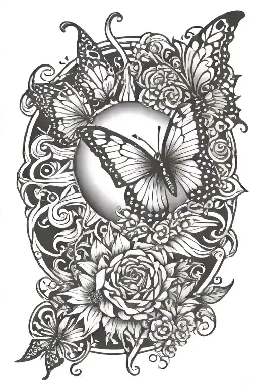 Sun And Butterfly Emerging