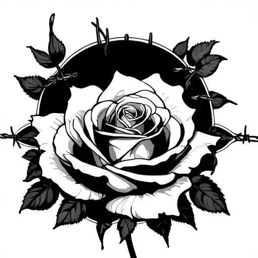 Rose With Barb Wire
