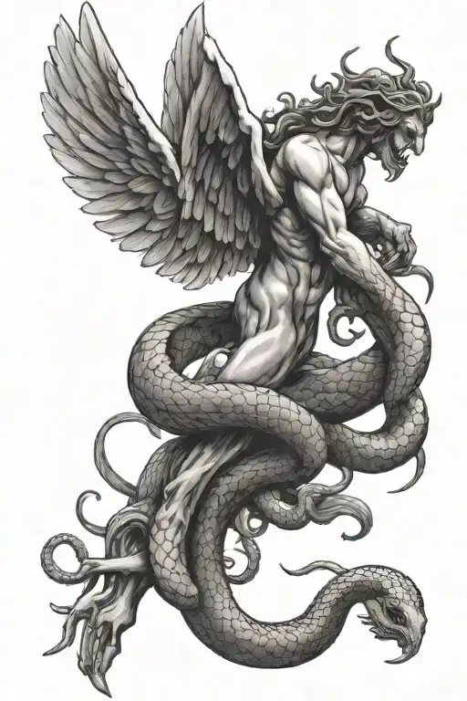 Angel Fighting Snake