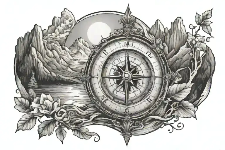 Nature Compass Mountains Inside