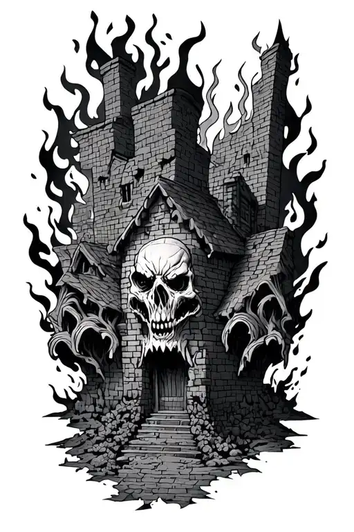 Demonic Land With Burning Bricks
