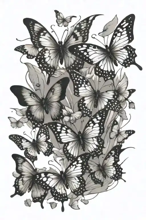 2000'S Butterflies Flying