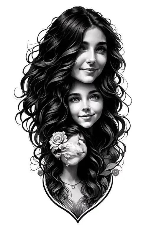 Mother And Daughter Meaning Representing Someone